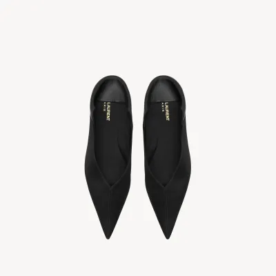 Yves Saint Laurent Crepe satin slippers Flat shoes