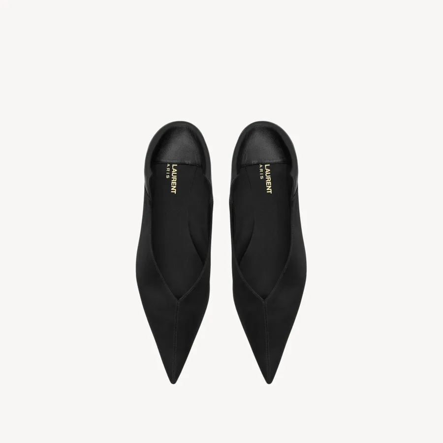 Yves Saint Laurent Crepe satin slippers Flat shoes
