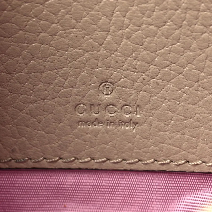 Gucci Mini GG Marmont Chain Shoulder Bag Beige Dollar Calfskin Super Leather Gold Hardware