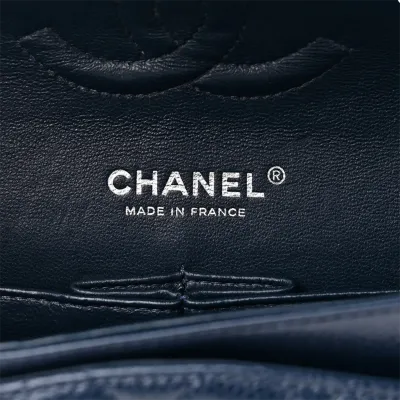 Designer Handbags Blue Quilted Caviar Leather