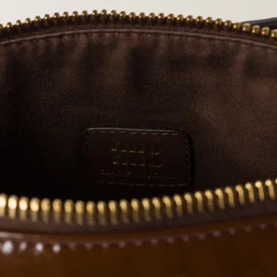 Miu Miu Oil-Wax Coated Leather Brown﻿ Top-Handle Bags