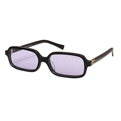 Miu Miu square frame glasses black purple/beige/leopard green/leopard red/grey/leopard black/leopard grey/mustard color Size 51口16-140