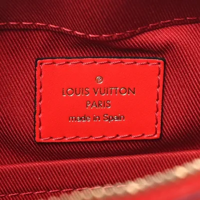 Louis Vuitton Saintonge PM Coquelicot Monogram Canvas Gold Hardware