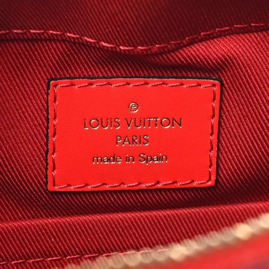 Louis Vuitton Saintonge PM Coquelicot Monogram Canvas Gold Hardware