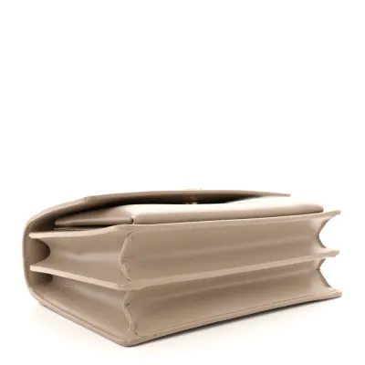 Saint Laurent Medium Sunset Dark Beige Monogram Calfskin Leather Aged Gold Hardware