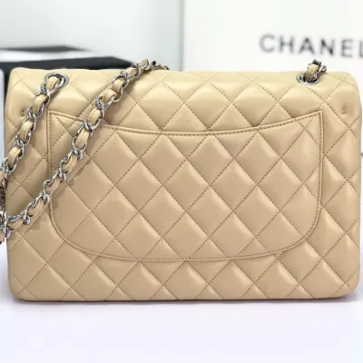 Chanel CF  Wine Red / Light Yellow Quilted Lambskin Leather Crossbody Bags