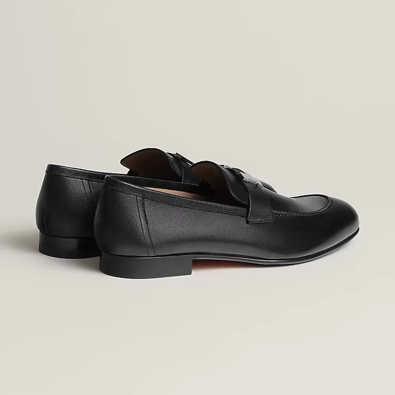 HERMES Paris Black Loafers