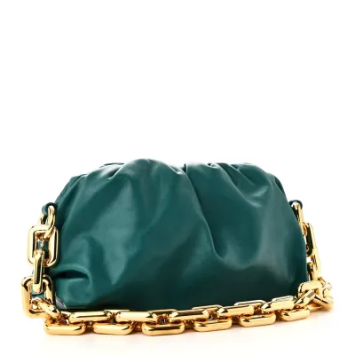 Bottega Veneta Medium The Pouch Chain Mallard Calfskin Leather