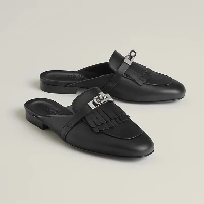 HERMES Oz Mule black Slippers