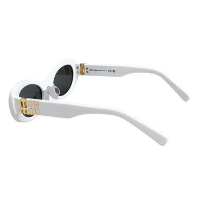 Miu Miu Oval glasses white/apricot/tawny/pink/black/leopard color Size 50口20-140