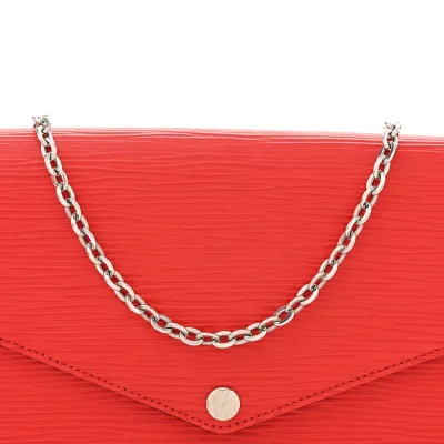 Louis Vuitton Pochette Felicie BB Coquelicot Epi Leather Silver Hardware