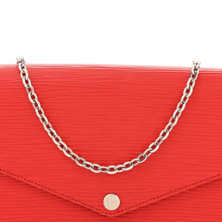 Louis Vuitton Pochette Felicie BB Coquelicot Epi Leather Silver Hardware