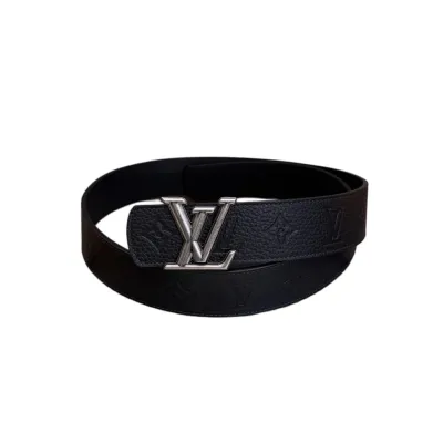 Louis Vuitton Men's Dimension Reversible Belt In Black Calfskin With Gold/Silver/Black Hardware 40mm