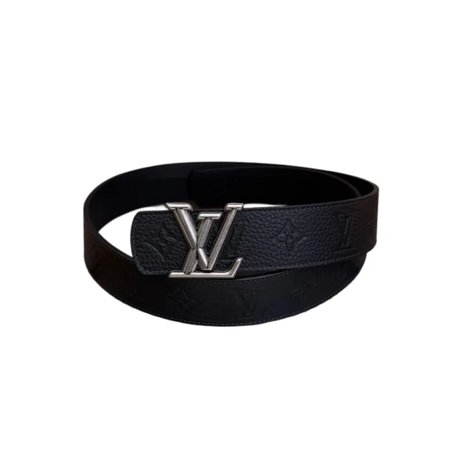 Louis Vuitton Men's Dimension Reversible Belt In Black Calfskin With Gold/Silver/Black Hardware 40mm