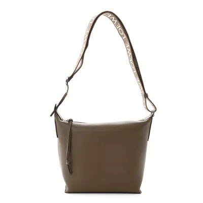 Loewe Cubi Crossbody Bag Small Winter Brown Jacquard Supple Smooth Calfskin Leather