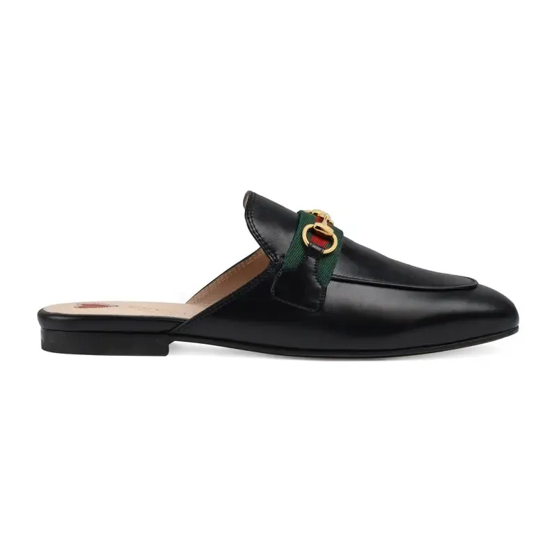 Gucci black baotou slippers