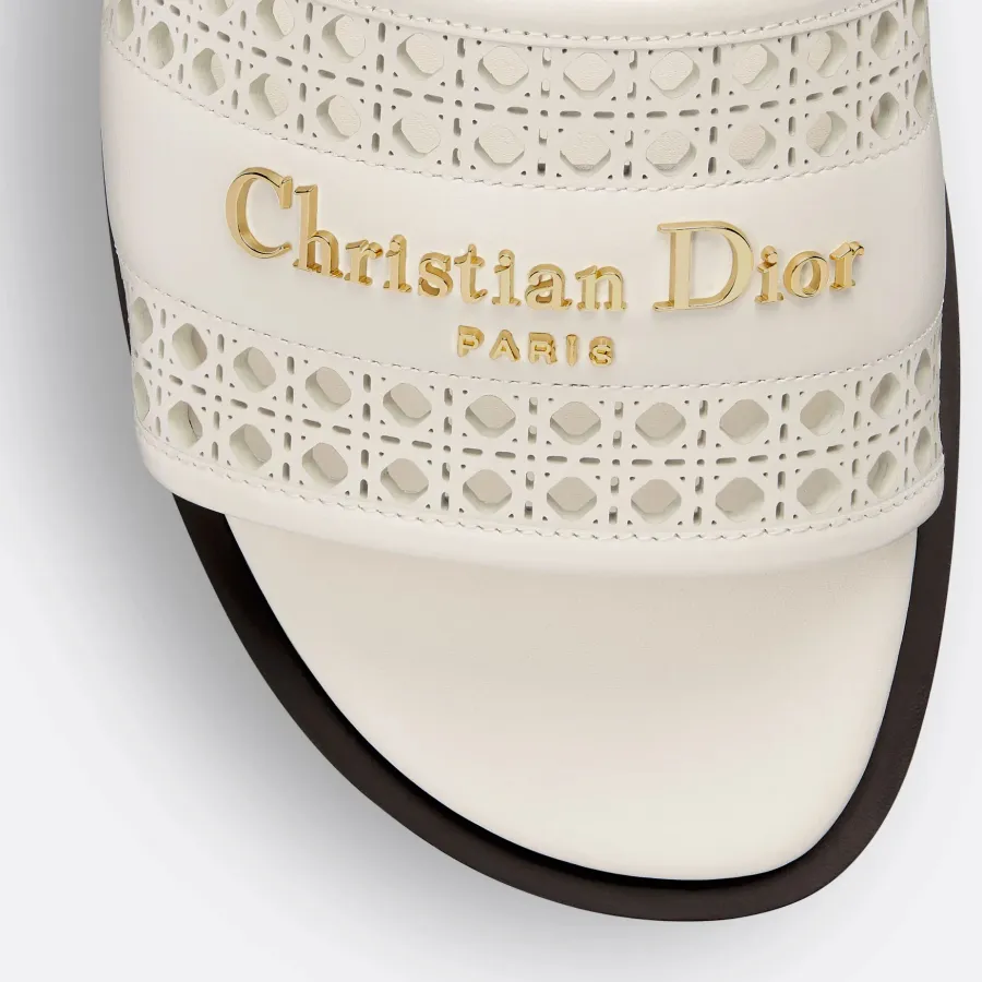 Dior white flat slippers