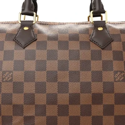 Louis Vuitton Speedy Bandouliere 35 Damier Ebene Canvas Gold Hardware