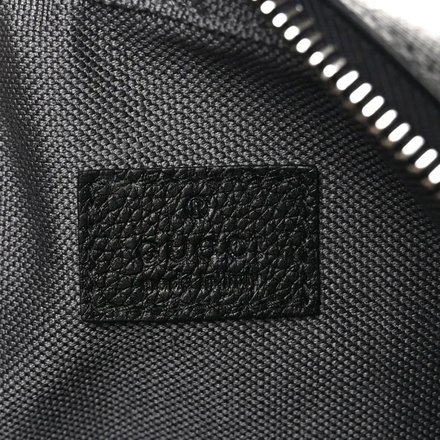 Gucci Mini Shoulder Bag Grey/Black GG Supreme Monogram Canvas Aged Silver Hardware