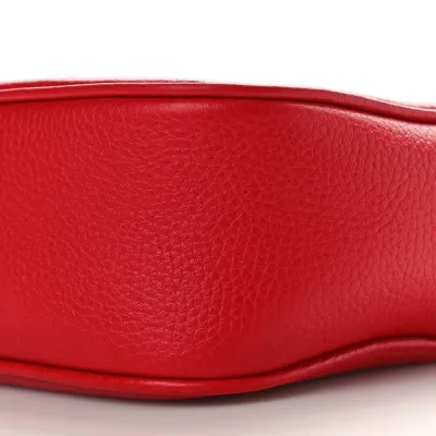 Gucci Small Soho Disco Bag Tabasco Red Pebbled Calfskin Leather