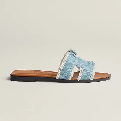 HERMES Oran blue Slippers