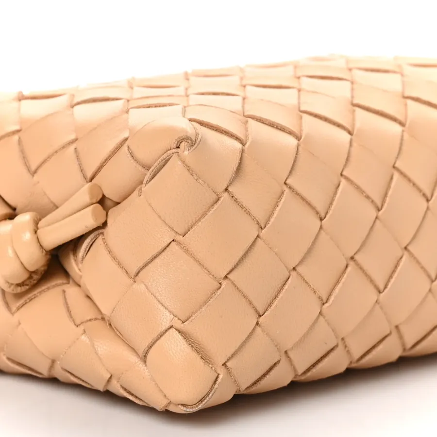 Bottega Veneta Mini Loop Camera Bag Almond Nappa Leather