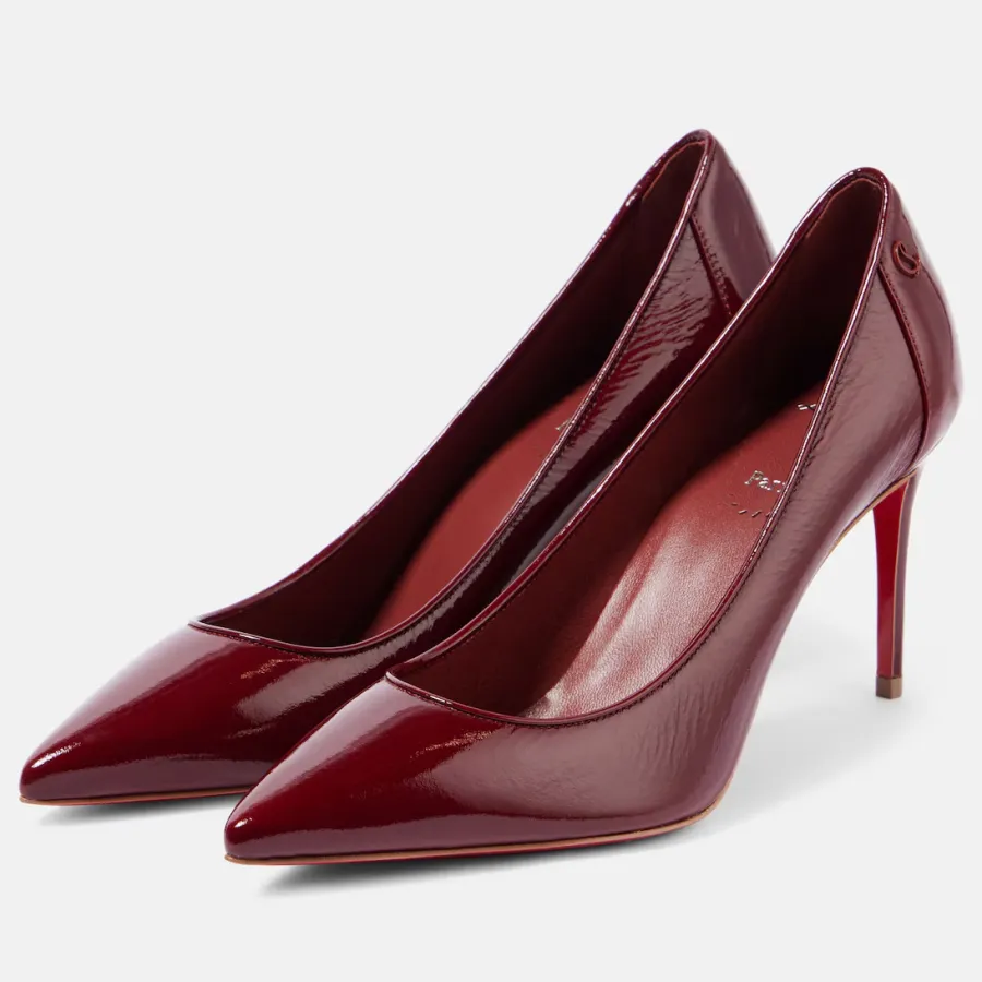 Christian Louboutin Patent leather red pointed stiletto heels