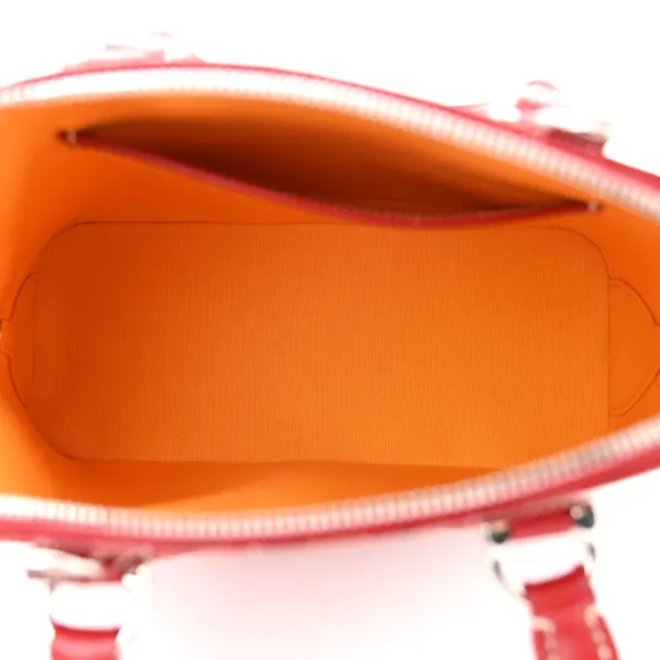 Goyard Mini Vendome Bag Red Goyardine Canvas Silver Hardware - Image 7