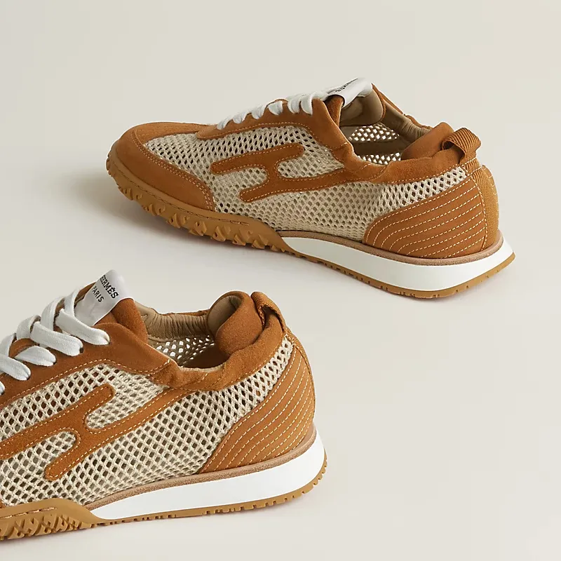 HERMES Jet Sneakers Brown Sports Shoes