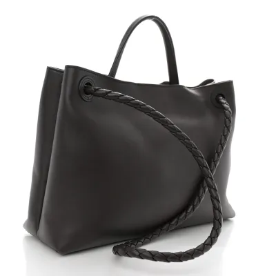 Bottega Veneta Medium Andiamo Shoulder Bag Fondant Silky Calfskin Leather Gold Hardware