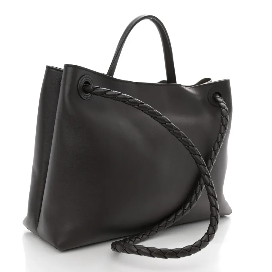 Bottega Veneta Medium Andiamo Shoulder Bag Fondant Silky Calfskin Leather Gold Hardware