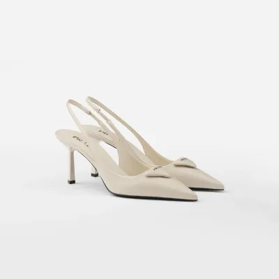 PRADA Saffiano white High Heels Shoes