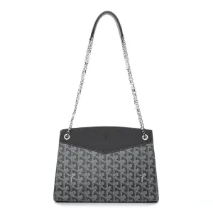 Goyard Rouette Structure PM Grey Goyardine Canvas Silver Hardware