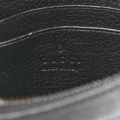 Gucci Small Aphrodite Shoulder Bag Black Goatskin Leather Brass Hardware