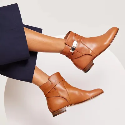 HERMES Neo Brown ankle boots