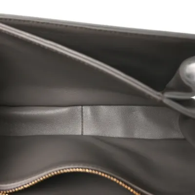 Celine Medium Triomphe Bag Pebble Shiny Calfskin Leather Gold Hardware