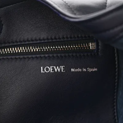 Loewe Squeeze Bag Medium Abyss Blue Buttery Nappa Lambskin Leather Silver Hardware
