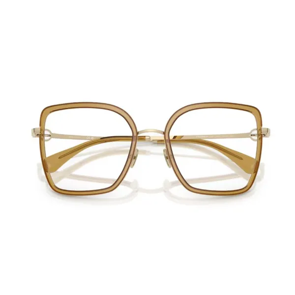 CHANEL square frame glasses tawny color size 56口-18-142