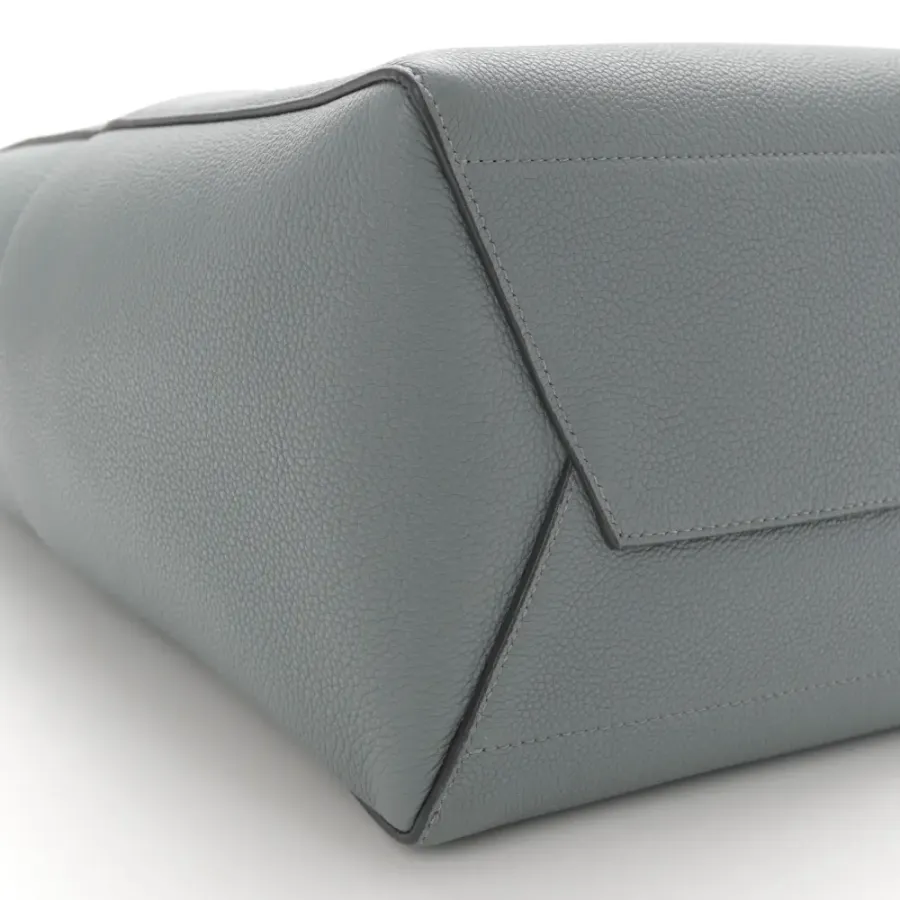 Celine Medium Sangle Bucket Bag Storm Soft Grained Calfskin Leather Gold Hardware