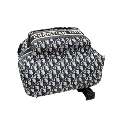 Dior Travel Backpack In Blue Dior Oblique Jacquard