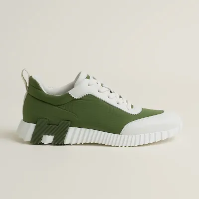 HERMES Green Sneakers Bouncing Sports Shoes
