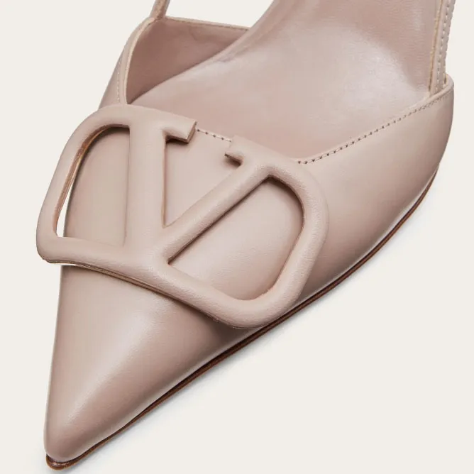 VALENTINO Calf leather strappy heels (8cm high heel)