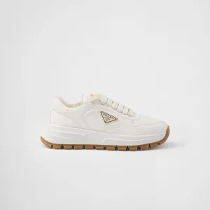 PRADA white lIvory color leather sneakers