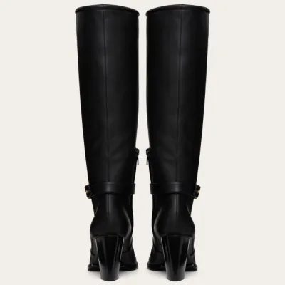 VALENTINO VLOGO SIGNATURE Calf leather boots (7.5cm high heel)