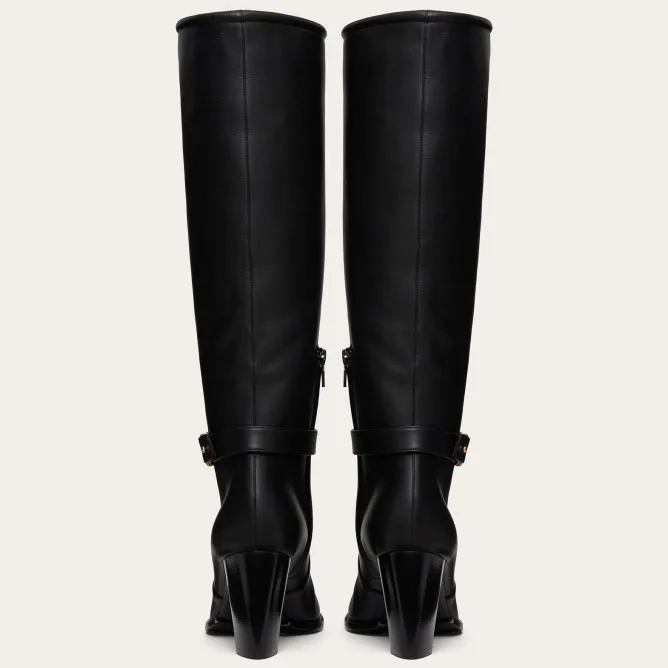 VALENTINO VLOGO SIGNATURE Calf leather boots (7.5cm high heel)