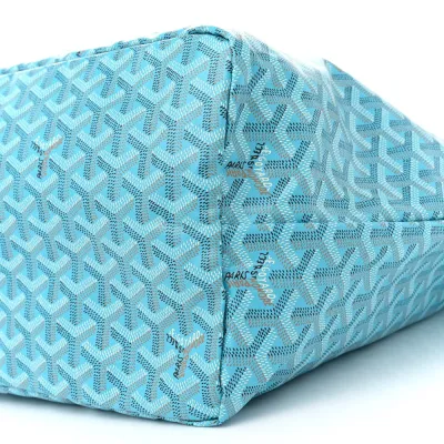 Goyard Saint Louis GM Balise Beach Towel Set Turquoise Goyardine Canvas