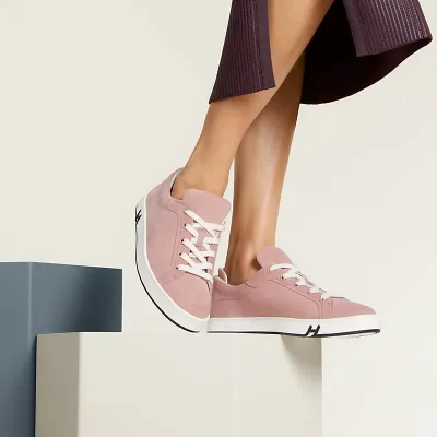 HERMES Kid Sneakers Pink Sports Shoes