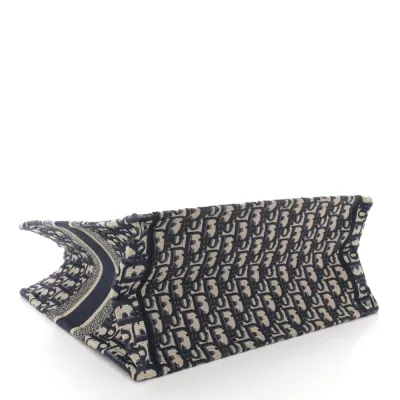 Dior Medium Book Tote Blue Multicolor Oblique Canvas