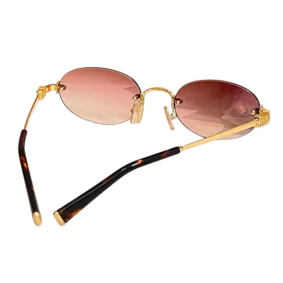Miu Miu Oval glasses red/gold/silver color Size 51口20-140