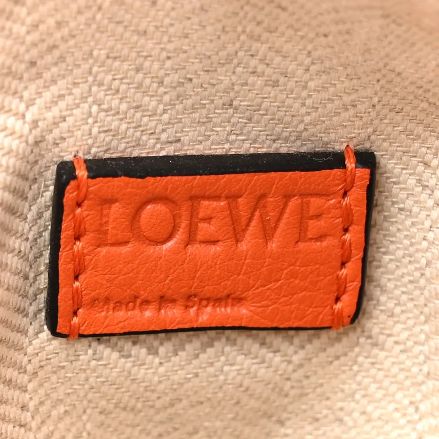Loewe Puzzle Bag Mini Orange Calfskin Leather
